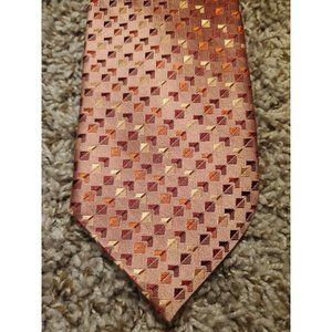 ERMENEGILDO ZEGNA MENS NEW PEACH 100%SILK CLASSIC NECK TIE